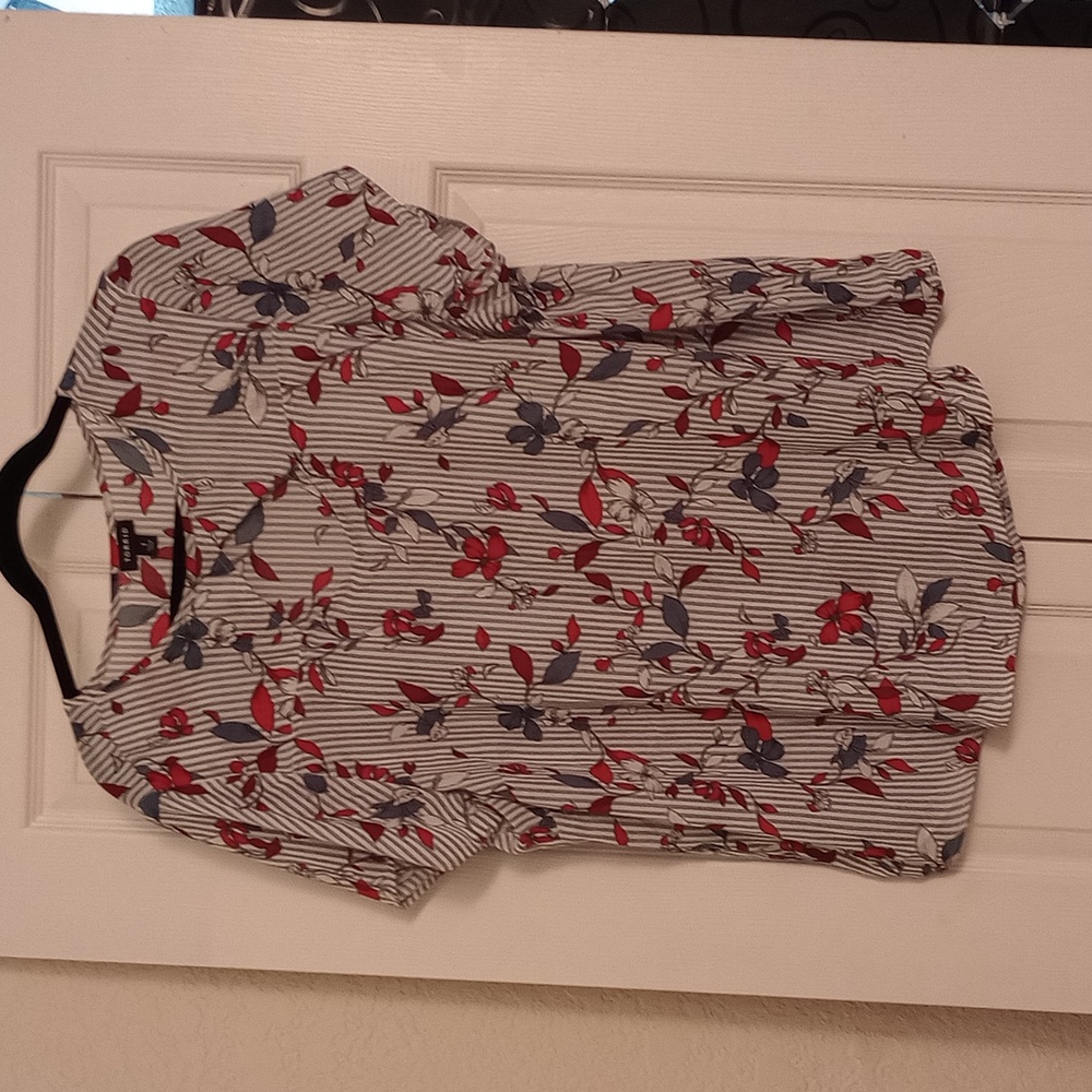 Floral Striped Women's Top